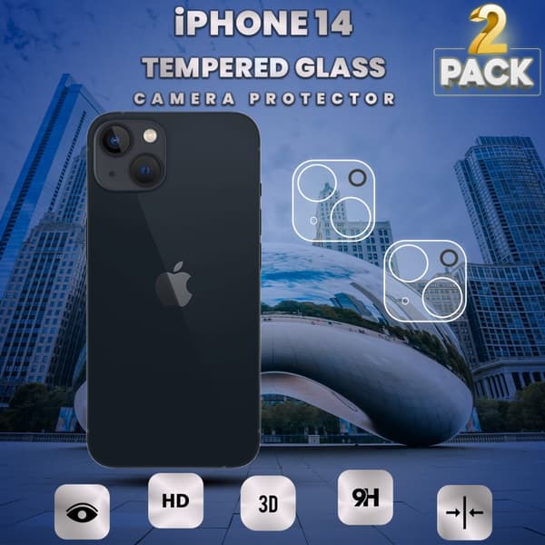 2-Pack Iphone 14 Linsskydd - 9H Härdat Glas- Super 3D