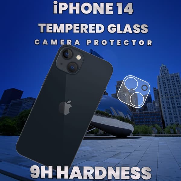iPhone 14 Linsskydd - 9H Härdat glas- Super kvalitet 3D