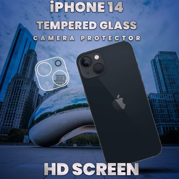 iPhone 14 Linsskydd - 9H Härdat glas- Super kvalitet 3D
