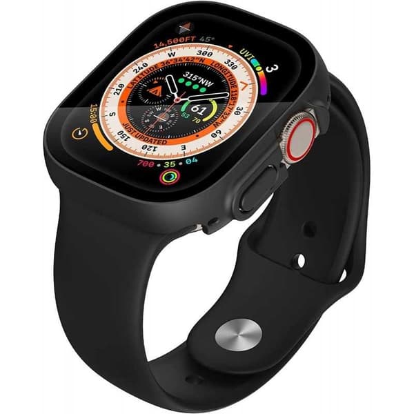 2-PACK Apple Watch Ultra 1/2 (49mm) Stötdämpande Skal 9H Härdat Glas 2in1