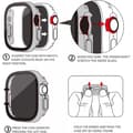 Miniatyrbild 2 av 8: 2-PACK Apple Watch Ultra 1/2 (49mm) Stötdämpande Skal 9H Härdat Glas 2in1