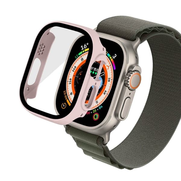 Kansi lasikuorella Apple Watch Ultra (49mm) - Vaaleanpunainen