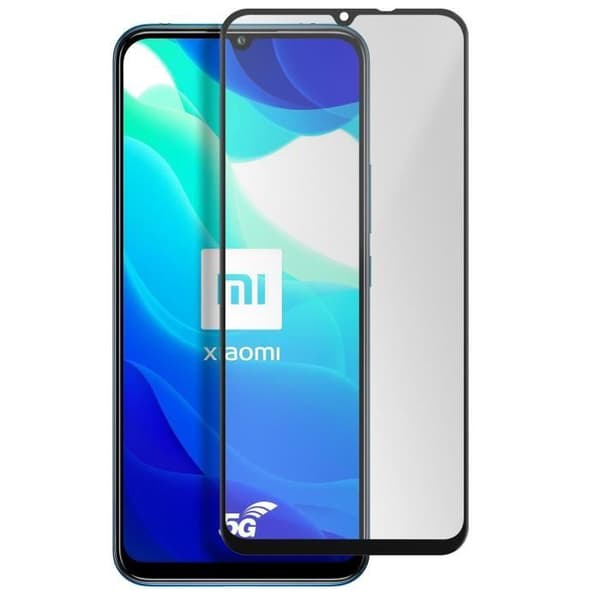 Film Xiaomi Mi 10 Lite härdat glas Fasad Akashi Transparent svart kontur Svart