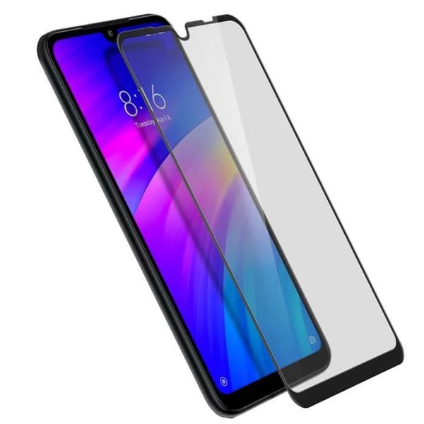 Skyddsfilm - AVIZAR - Xiaomi Redmi 7 - 9H härdat glas - Fasade kanter - Fullständigt skydd