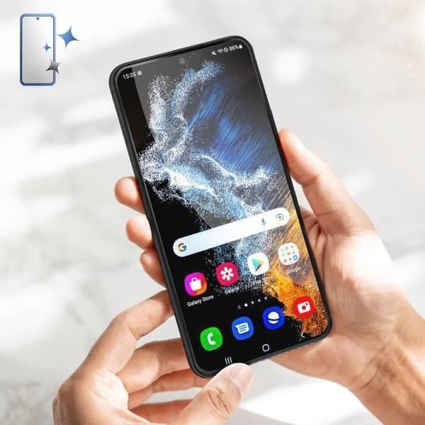 Skärmskydd - AVIZAR - Härdat glas - Samsung S22 Plus - Hårdhet 9H - Ultratunn