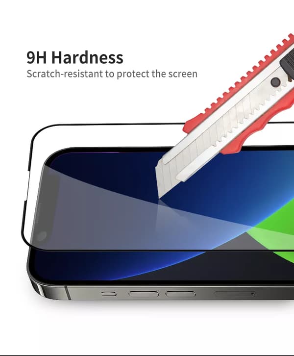 2 PACK- iPhone 12 / 12 PRO (6.1 Tums) Skärmskydd Transparent Härdat Glas - med installationsram