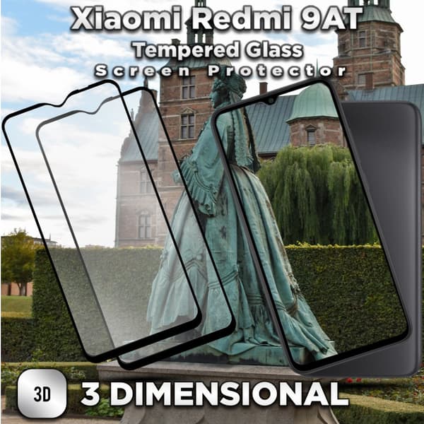 2 Pack Xiaomi Redmi 9AT - Härdat Glas 9H - Super kvalitet 3D Skärmskydd