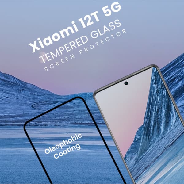 Xiaomi 12T 5G - Härdat Glas 9H - Super kvalitet 3D Skärmskydd
