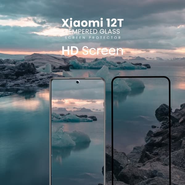 Xiaomi 12T - Härdat Glas 9H - Super kvalitet 3D Skärmskydd