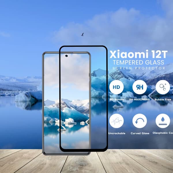 Xiaomi 12T - Härdat Glas 9H - Super kvalitet 3D Skärmskydd