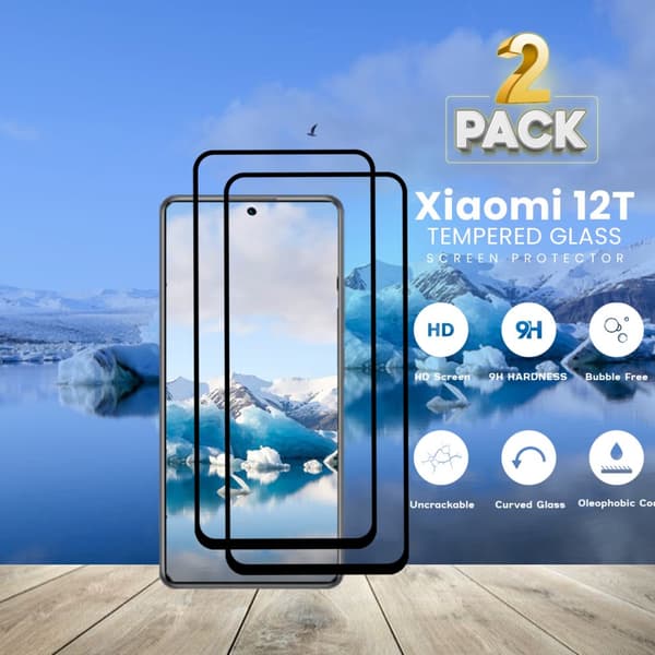 2-Pack Xiaomi 12T - Härdat Glas 9H - Super kvalitet 3D Skärmskydd