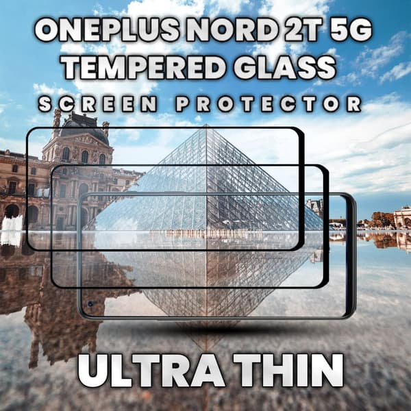 2-Pack OnePlus Nord 2T 5G - Härdat Glas 9H - Super kvalitet 3D Skärmskydd