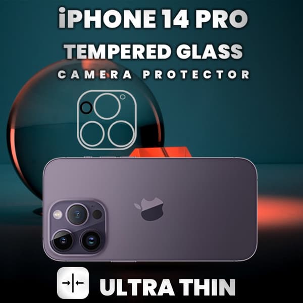 iPhone 14 Pro Linsskydd - 9H Härdat glas - Super kvalitet 3D Linsskydd