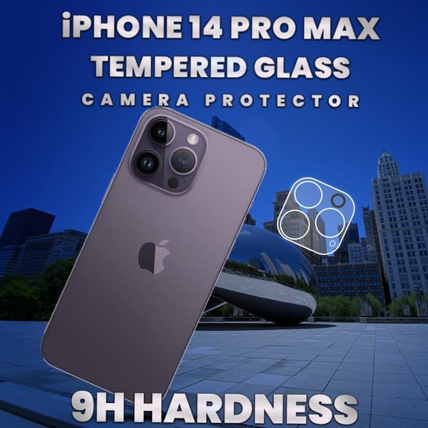 iPhone 14 Pro Max Linsskydd - 9H Härdat Glas- Super kvalitet 3D Linsskydd
