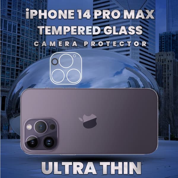 iPhone 14 Pro Max Linsskydd - 9H Härdat Glas- Super kvalitet 3D Linsskydd