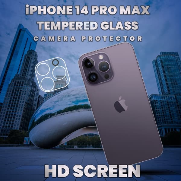 iPhone 14 Pro Max Linsskydd - 9H Härdat Glas- Super kvalitet 3D Linsskydd