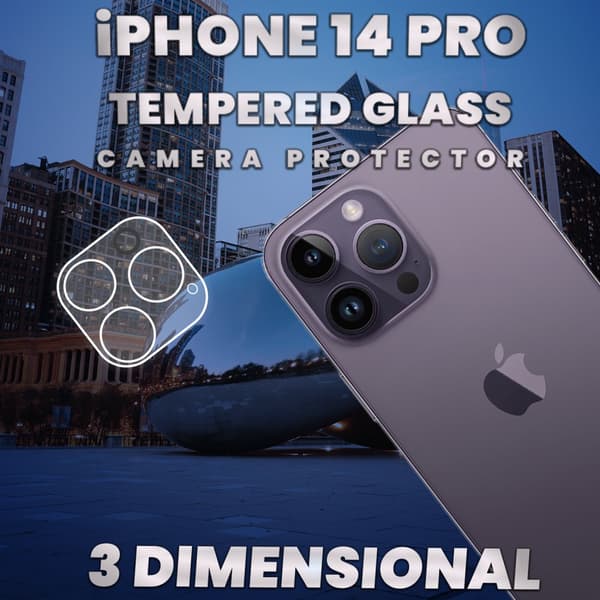 iPhone 14 Pro Linsskydd - 9H Härdat glas - Super kvalitet 3D Linsskydd