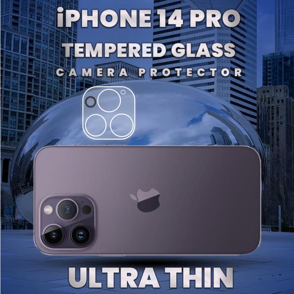 iPhone 14 Pro Linsskydd - 9H Härdat glas - Super kvalitet 3D Linsskydd