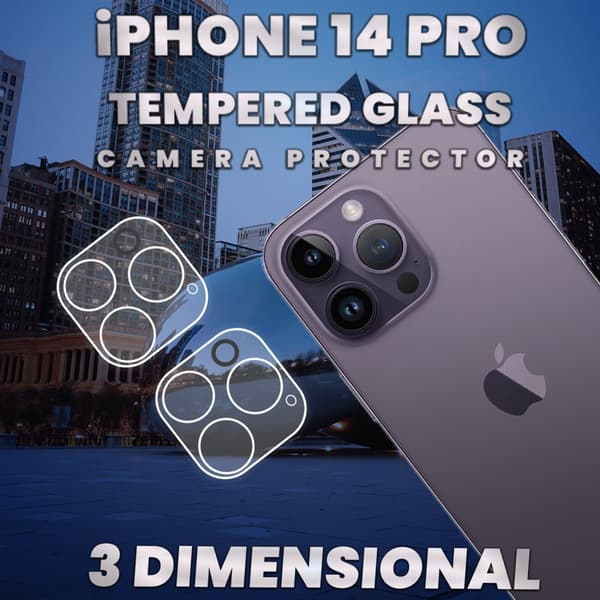 2-Pack iPhone 14 Pro Linsskydd - 9H Härdat Glas- Super kvalitet 3D