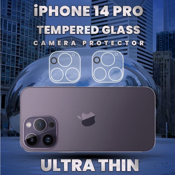 2-Pack iPhone 14 Pro Linsskydd - 9H Härdat Glas- Super kvalitet 3D