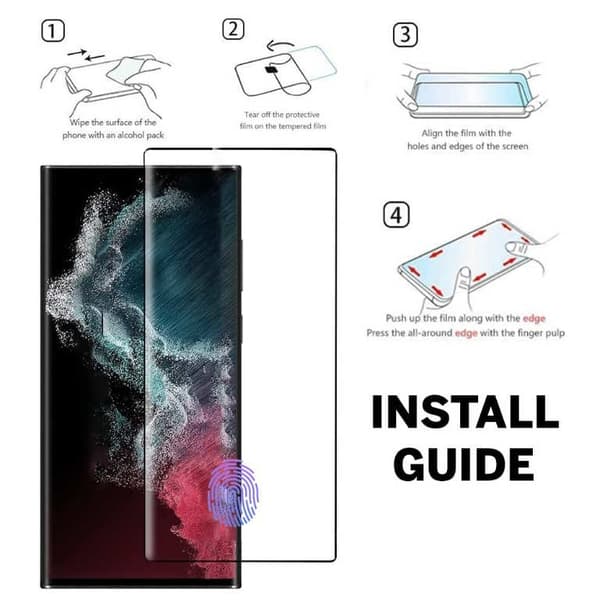 Samsung Galaxy S21 Ultra - Full Coverage Tempered Protective glass Adhesive