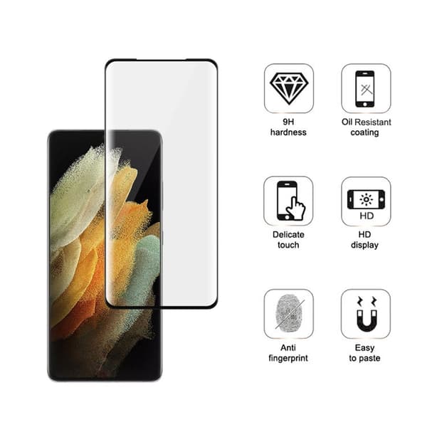 Samsung Galaxy S21 Ultra - Full Coverage Tempered Protective glass Adhesive