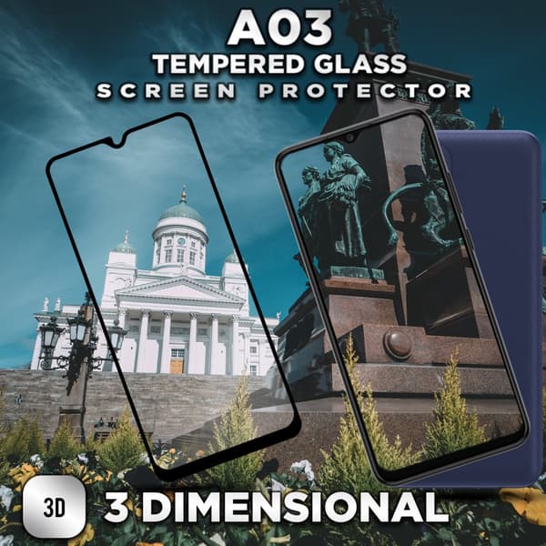 Samsung Galaxy A03 - Härdat Glas 9H - Super Kvalitet 3D Skärmskydd