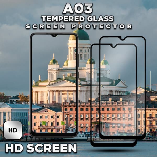 2-Pack Samsung Galaxy A03 - Härdat Glas 9H - Super Kvalitet 3D