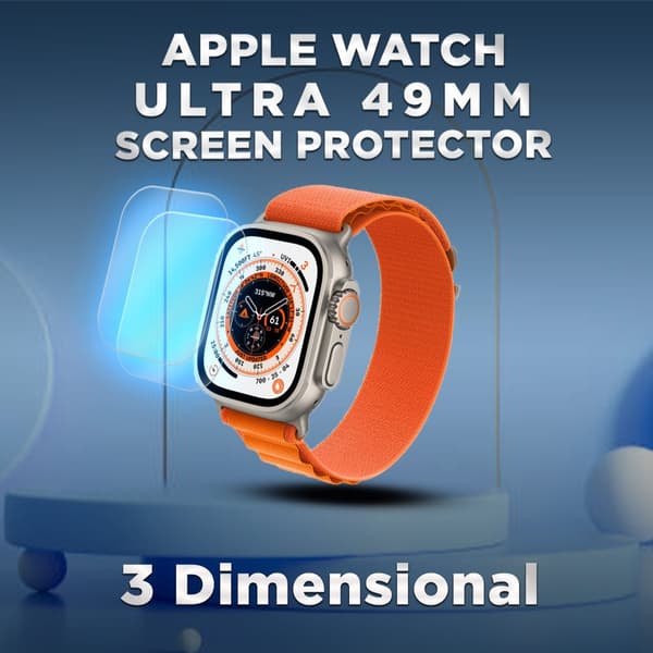 2-Pack Apple Watch Ultra 49mm -Härdat glas 9H – Super kvalitet 3D Skärmskydd