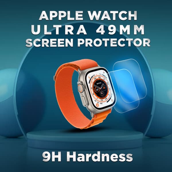2-Pack Apple Watch Ultra 49mm -Härdat glas 9H – Super kvalitet 3D Skärmskydd