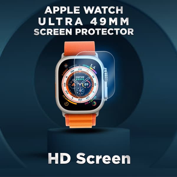 Apple Watch Ultra 49mm -Härdat glas 9H – Super kvalitet 3D Skärmskydd
