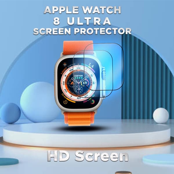 2-Pack Apple Watch 8 Ultra -Härdat glas 9H – Super kvalitet Skärmskydd