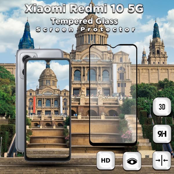 Xiaomi Redmi 10 5G - Härdat Glas 9H - Super kvalitet 3D Skärmskydd