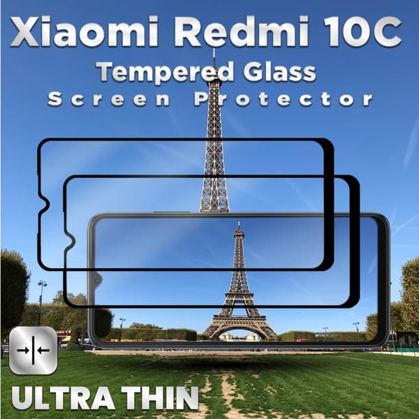 2-Pack Xiaomi Redmi 10C - Härdat Glas 9H - Super kvalitet 3D Skärmskydd