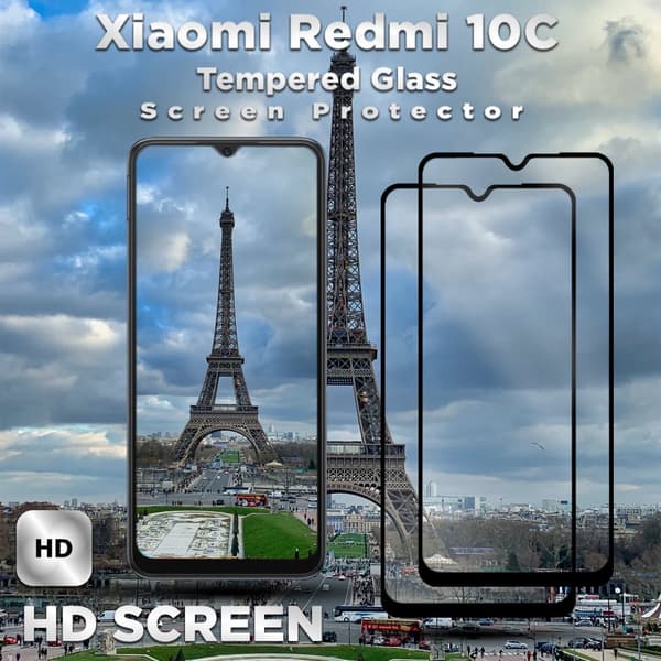 2-Pack Xiaomi Redmi 10C - Härdat Glas 9H - Super kvalitet 3D Skärmskydd