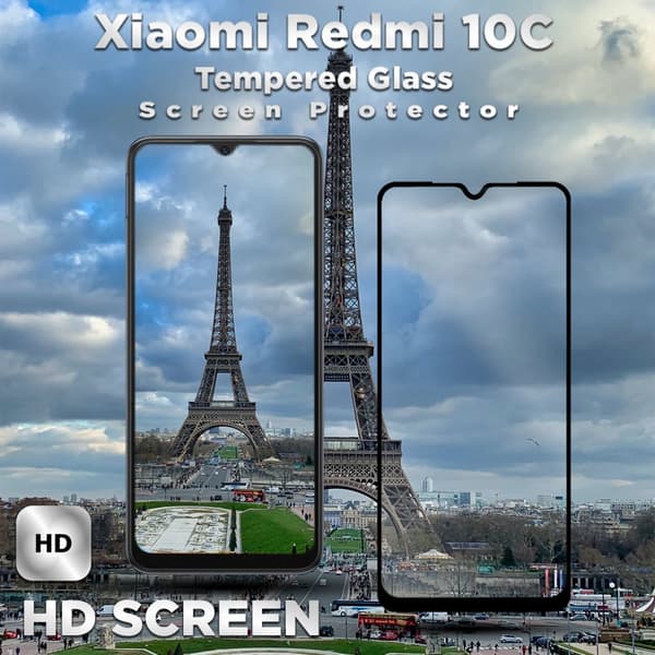 Xiaomi Redmi 10C - Härdat Glas 9H - Super kvalitet 3D Skärmskydd
