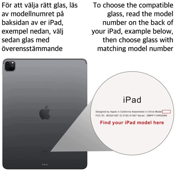 iPad-skjermbeskytter i herdet glass - alle modeller