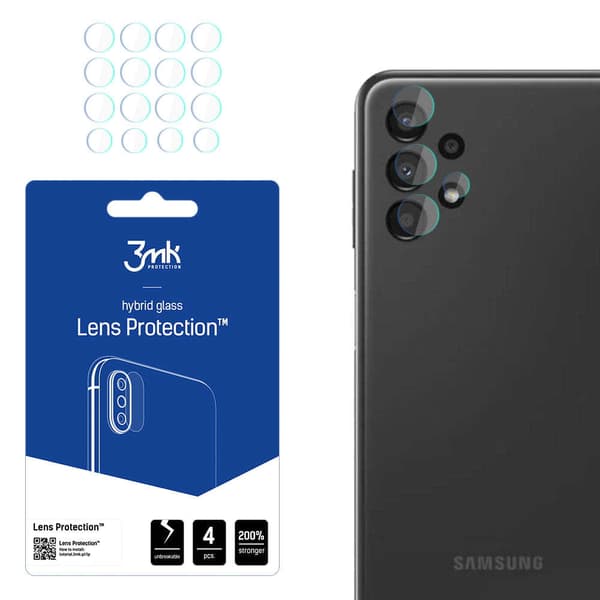 Lasi x4 kameran linssille 3mk linssinsuojus Samsung Galaxy A13 4G: lle