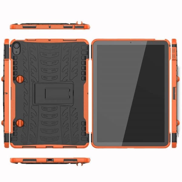 Støtsikker deksel med stativ Apple iPad Air 10.9 (2022) - Oransje