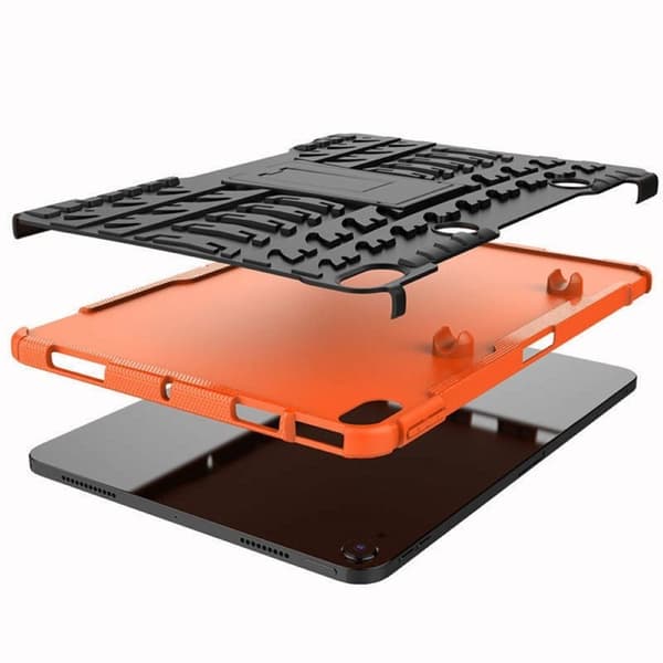 Støtsikker deksel med stativ Apple iPad Air 10.9 (2022) - Oransje