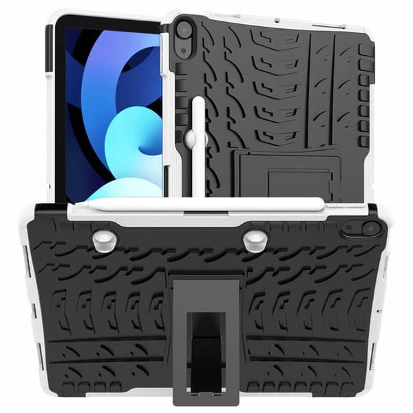 Stødbestandigt cover med stativ Apple iPad Air 10.9 (2022) - Hvid