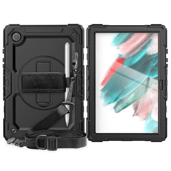 Hybridskal med axelrem Samsung Galaxy Tab A8 10.5 (2021) - Svart