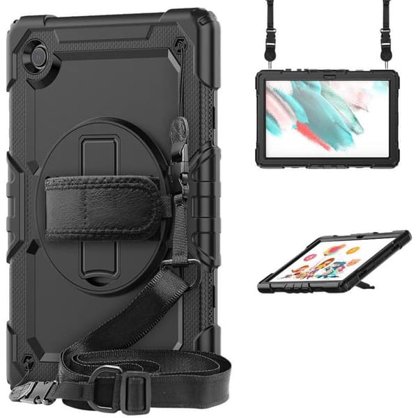 Hybridskal med axelrem Samsung Galaxy Tab A8 10.5 (2021) - Svart