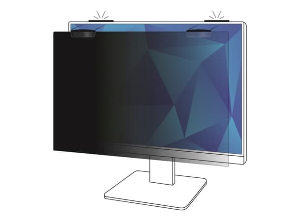 3M - Personvernfilter for skjerm - 2-veis - 24" - svart - for Apple iMac (24 tommer) Sort