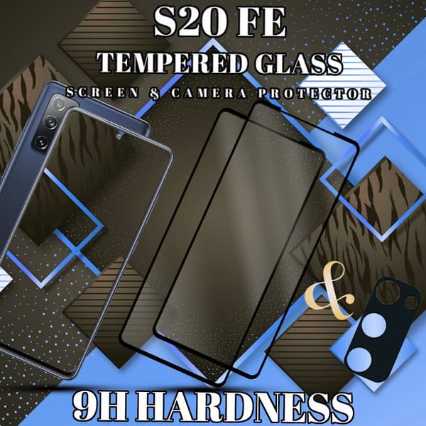 2-Pack Samsung S20 FE Skärmskydd & 1-Pack linsskydd - Härdat Glas 9H - Super kvalitet 3D
