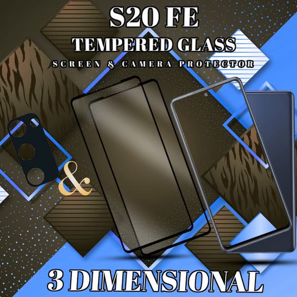 2-Pack Samsung S20 FE Skärmskydd & 1-Pack linsskydd - Härdat Glas 9H - Super kvalitet 3D