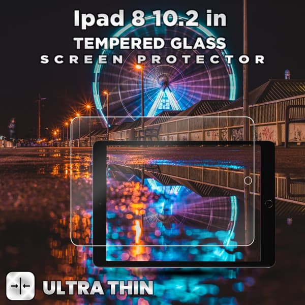 Apple Ipad 8 (10.2 Inch) - Härdat Glas 9H - Super Kvalitet Skärmskydd