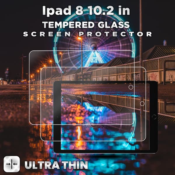 2-Pack Apple Ipad 8 (10.2 Inch) - Härdat glas 9H - Super Kvalitet Skärmskydd