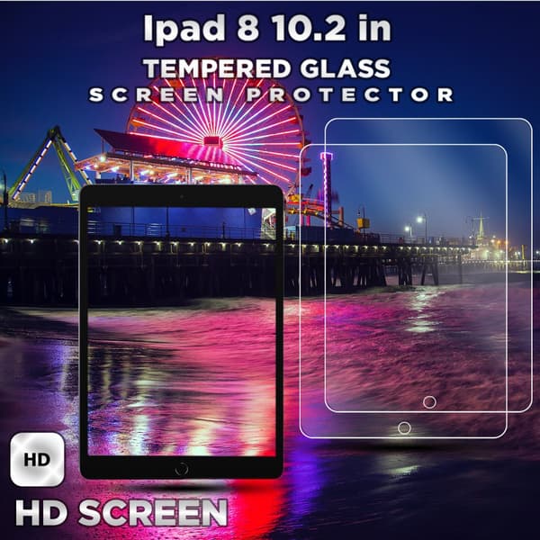 2-Pack Apple Ipad 8 (10.2 Inch) - Härdat glas 9H - Super Kvalitet Skärmskydd