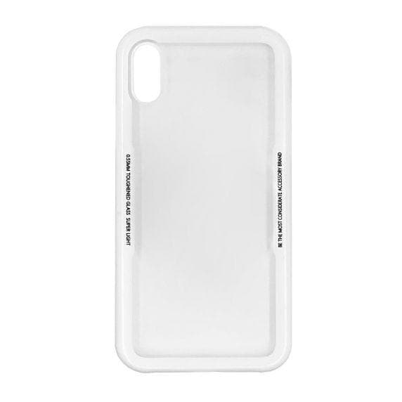 Skal Med Härdat Glas iPhone X/XS - Vit